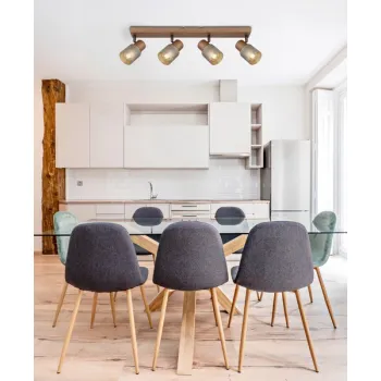 Globo Satella barna-füstszínű mennyezeti spotlámpa (GLO-54314-4) E14 4 izzós IP20