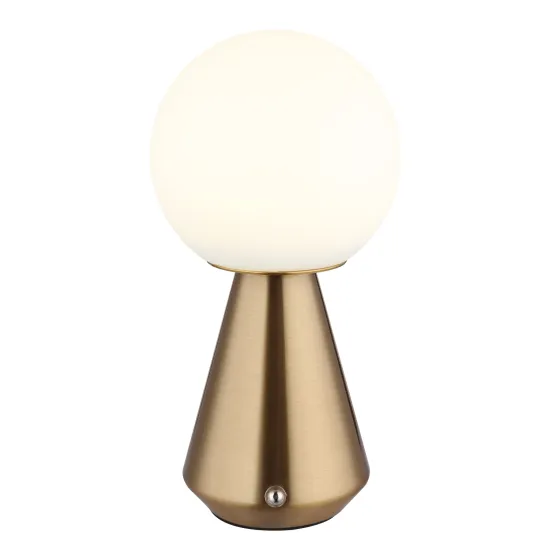 Globo Sora fekete-opál vízvédett LED asztali lámpa (GLO-21029C) LED 1 izzós IP41