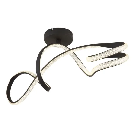 Globo Swirl fekete LED mennyezeti lámpa (GLO-67341DS) LED 1 izzós IP20