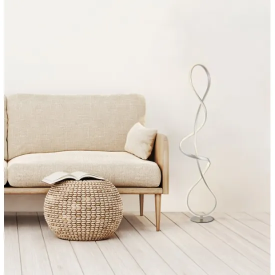 Globo Swirl nikkel LED állólámpa (GLO-67341SN) LED 1 izzós IP20