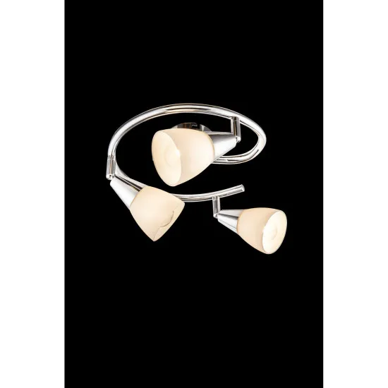 Globo Tadeus króm-opál mennyezeti spotlámpa (GLO-54919-3) E14 3 izzós IP20