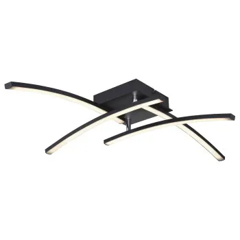 Globo Tansy I fekete-átlátszó LED mennyezeti lámpa (GLO-67129-24) LED 1 izzós IP20