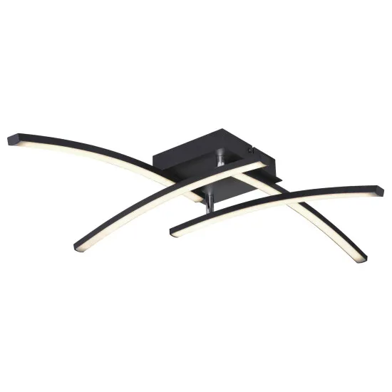 Globo Tansy I fekete-átlátszó LED mennyezeti lámpa (GLO-67129-24) LED 1 izzós IP20