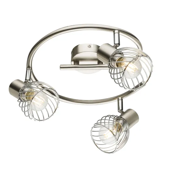 Globo Texas nikkel mennyezeti spotlámpa (GLO-54809-3) E14 3 izzós IP20