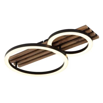 Globo Tisha fekete-barna LED mennyezeti lámpa (GLO-67353D2) LED 1 izzós IP20