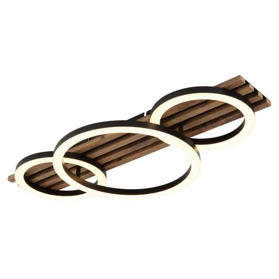 Globo Tisha fekete-barna LED mennyezeti lámpa (GLO-67353D3) LED 1 izzós IP20