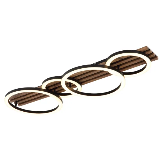 Globo Tisha fekete-barna LED mennyezeti lámpa (GLO-67353D4) LED 1 izzós IP20