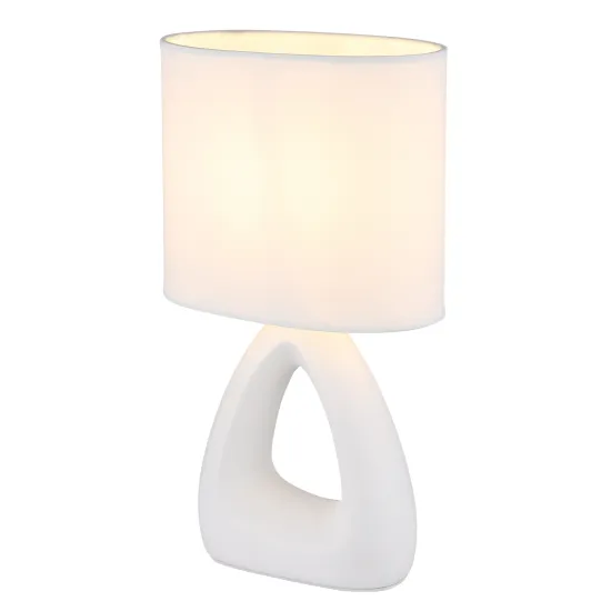 Globo Triangle fehér asztali lámpa (GLO-21731W) E14 1 izzós IP20