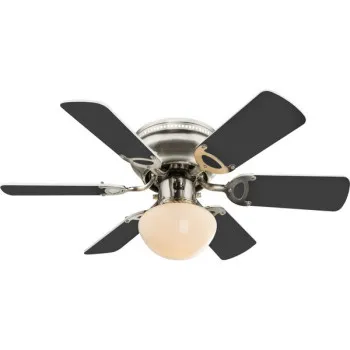 Globo Ugo nikkel-fehér mennyezeti csillár ventilátor (GLO-0307W) E27 1 izzós IP20