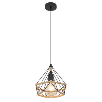 Globo Ulleu fekete-barna függesztett lámpa (GLO-69029H2) E27 1 izzós IP20