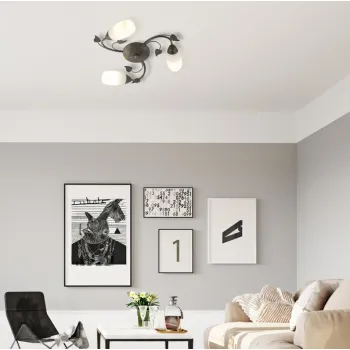 Globo Venezia barna-fehér mennyezeti lámpa (GLO-60800323X) E14 3 izzós IP20