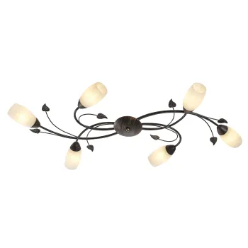 Globo Venezia barna-fehér mennyezeti lámpa (GLO-60800623X) E14 6 izzós IP20