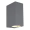 Globo Veronika antracit-átlátszó kültéri fali lámpa (GLO-34164-2) GU10 2 izzós IP44