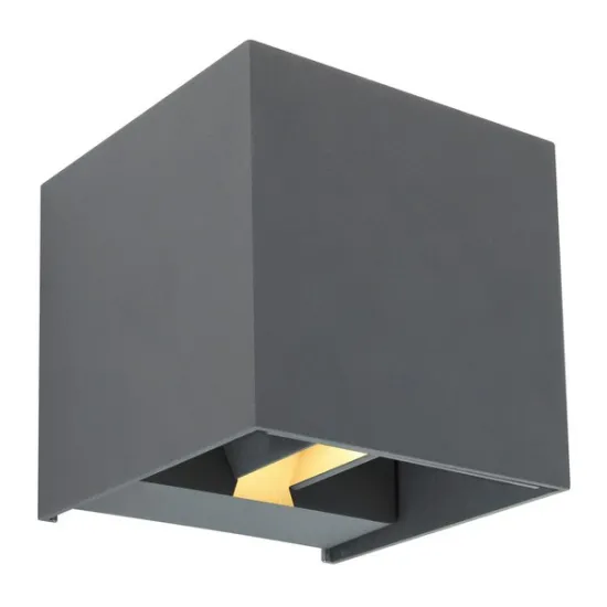 Globo Veronika antracit-átlátszó LED kültéri fali lámpa (GLO-34168) LED 2 izzós IP54