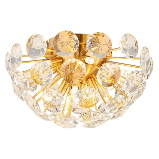 Globo Virina arany-átlátszó kristály mennyezeti lámpa (GLO-16047D) G9 10 izzós IP20