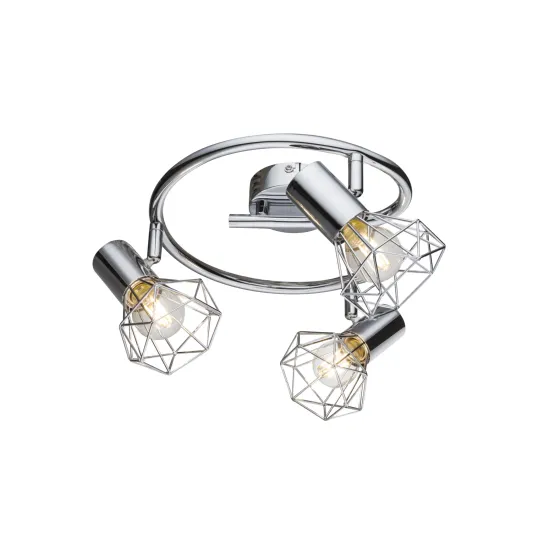 Globo Xara I króm mennyezeti spotlámpa (GLO-54802-3) E14 3 izzós IP20