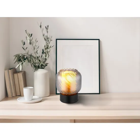 Globo Xia fekete-füstszínű  asztali lámpa (GLO-15754T) E27 1 izzós IP20