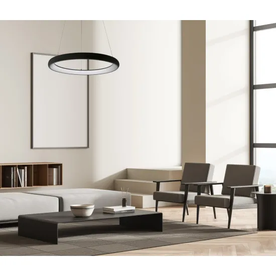 Italux Alessia  fekete LED függesztett lámpa (IT-5280-840RP-BK-4) LED 1 izzós IP20