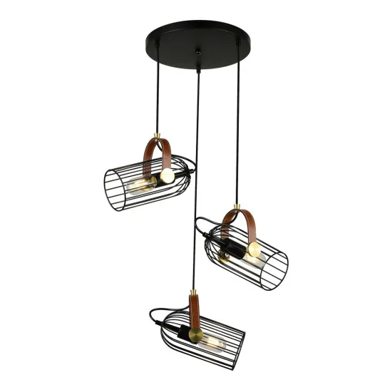 Italux Antoin  fekete függesztett lámpa (IT-PND-2445-3-BK) E27 3 izzós IP20