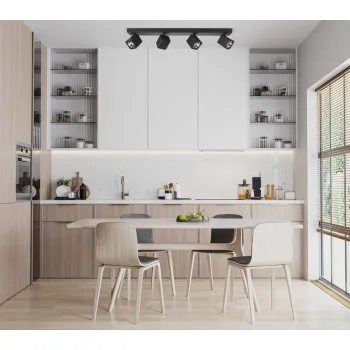 Italux Aveiro  fekete LED mennyezeti spotlámpa (IT-SPL-31981-4B-BK) LED 4 izzós IP20