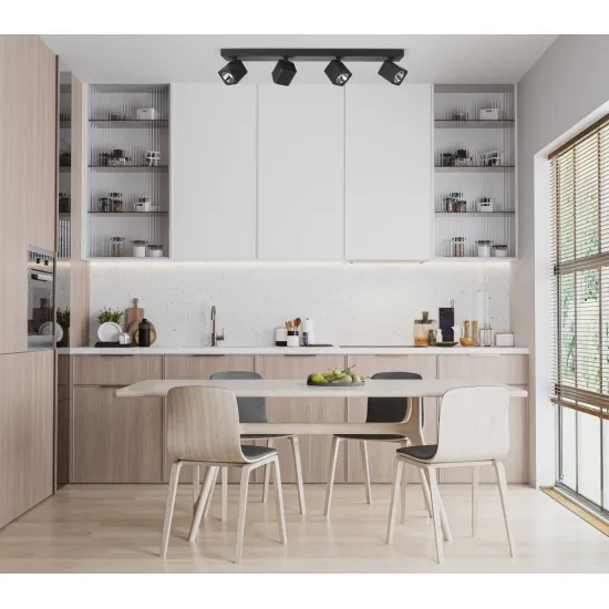 Italux Aveiro  fekete LED mennyezeti spotlámpa (IT-SPL-31981-4B-BK) LED 4 izzós IP20