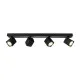 Italux Aveiro  fekete LED mennyezeti spotlámpa (IT-SPL-31981-4B-BK) LED 4 izzós IP20
