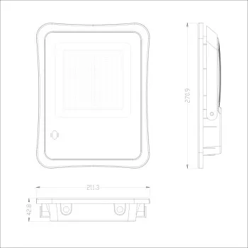 Italux Bares  szürke napelemes LED kültéri reflektor (IT-SLR-73142-100W) LED 1 izzós IP65