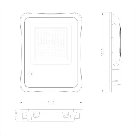 Italux Bares  szürke napelemes LED kültéri reflektor (IT-SLR-73142-100W) LED 1 izzós IP65