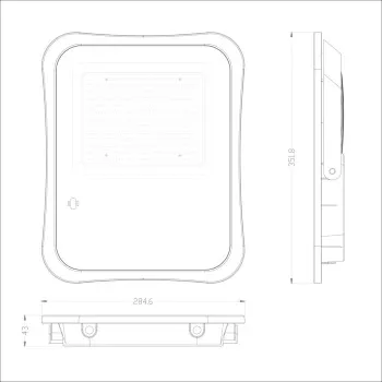 Italux Bares  szürke napelemes LED kültéri reflektor (IT-SLR-73142-200W) LED 1 izzós IP65