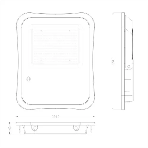 Italux Bares  szürke napelemes LED kültéri reflektor (IT-SLR-73142-200W) LED 1 izzós IP65