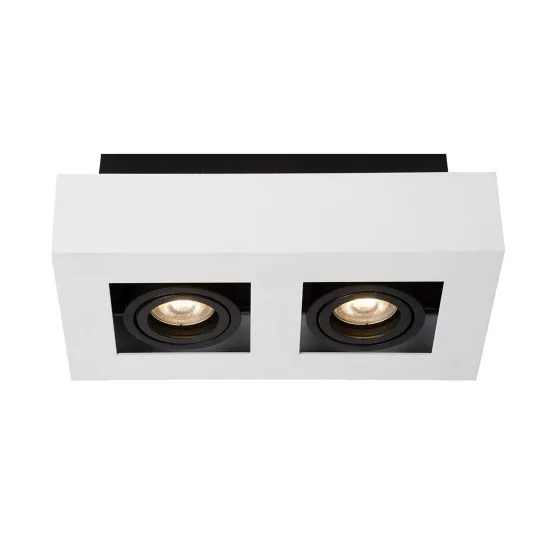 Italux Casemiro  fehér mennyezeti spotlámpa (IT-IT8001S2-WH/BK) GU10 2 izzós IP20
