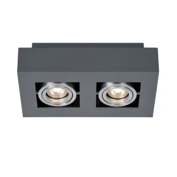 Italux Casemiro  fekete mennyezeti spotlámpa (IT-IT8002S2-BK/AL) GU10 2 izzós IP20