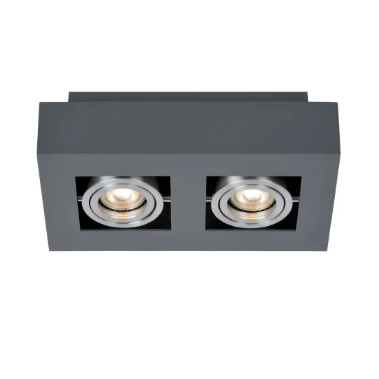 Italux Casemiro  fekete mennyezeti spotlámpa (IT-IT8002S2-BK/AL) GU10 2 izzós IP20