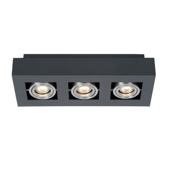 Italux Casemiro  fekete mennyezeti spotlámpa (IT-IT8002S3-BK/AL) GU10 3 izzós IP20