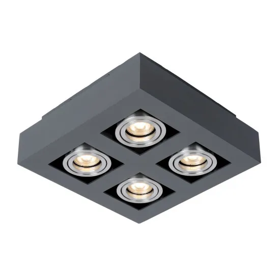 Italux Casemiro  fekete mennyezeti spotlámpa (IT-IT8002S4-BK/AL) GU10 4 izzós IP20