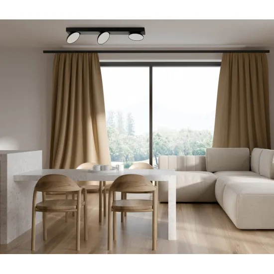 Italux Castelio  fekete LED mennyezeti spotlámpa (IT-SPL-31976-3B-BK) LED 3 izzós IP20
