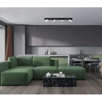 Italux Castelio  fekete LED mennyezeti spotlámpa (IT-SPL-31976-4B-BK) LED 4 izzós IP20