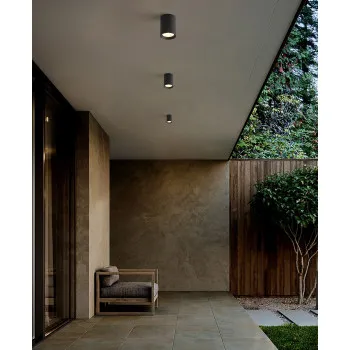 Italux Cervia fekete LED kültéri mennyezeti lámpa (IT-OPN-2003-4K) LED 1 izzós IP54