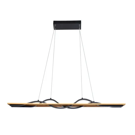 Italux Conato  fekete-natúr LED függesztett lámpa (IT-PND-23848-30W-BK-GD) LED 1 izzós IP20