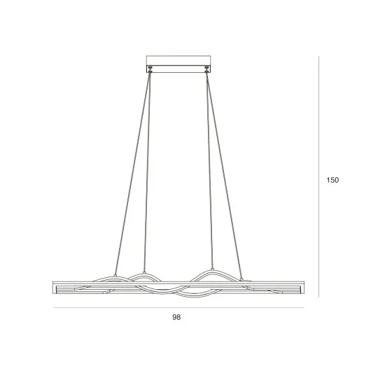 Italux Conato  fekete-natúr LED függesztett lámpa (IT-PND-23848-30W-BK-GD) LED 1 izzós IP20