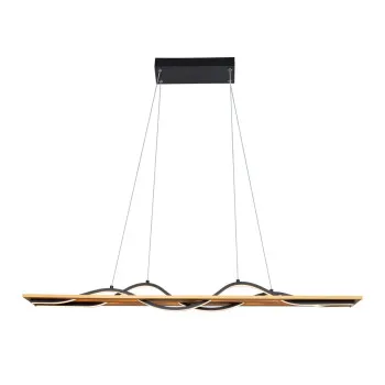 Italux Conato  fekete-natúr LED függesztett lámpa (IT-PND-23848-30W-BK-GD) LED 1 izzós IP20