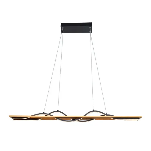 Italux Conato  fekete-natúr LED függesztett lámpa (IT-PND-23848-30W-BK-GD) LED 1 izzós IP20