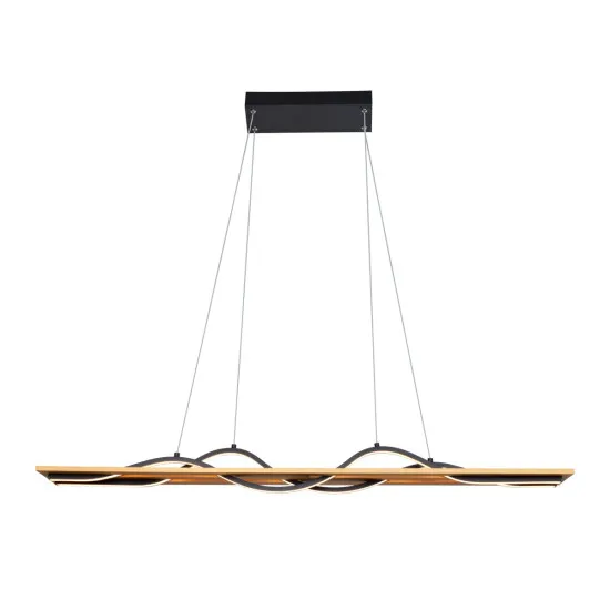 Italux Conato  fekete-natúr LED függesztett lámpa (IT-PND-23848-30W-BK-GD) LED 1 izzós IP20
