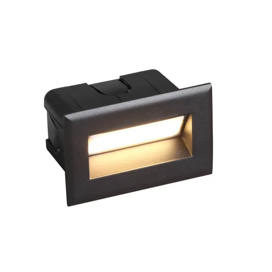 Italux Erba fekete kültéri LED lépcsővilágító lámpa (IT-ONFL-0332-3K) LED 1 izzós IP65