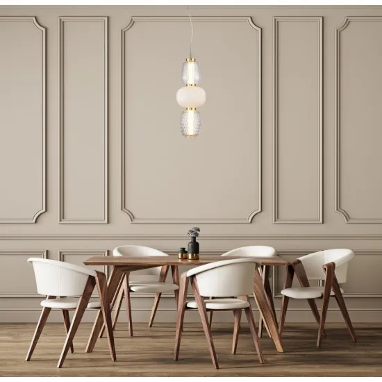 Italux Eris  arany LED függesztett lámpa (IT-PND-98374-28W-GD) LED 1 izzós IP20