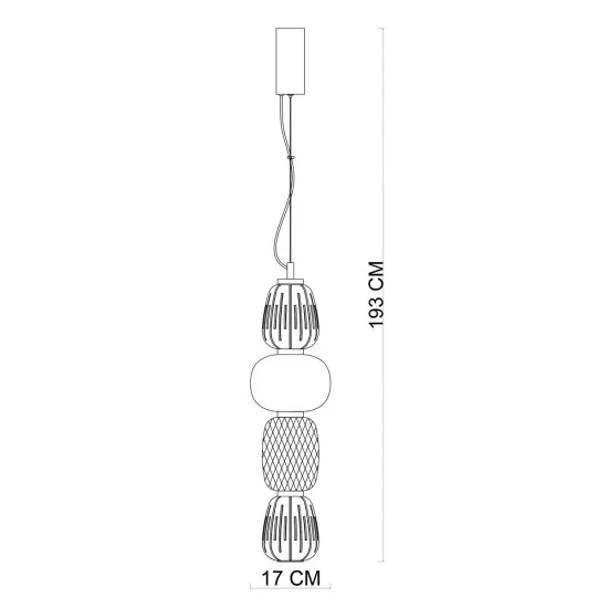Italux Eris  krómszínű LED függesztett lámpa (IT-PND-98374-32W-CH) LED 1 izzós IP20