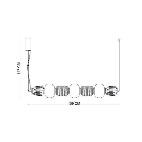 Italux Eris  krómszínű LED függesztett lámpa (IT-PND-98374-42W-CH) LED 1 izzós IP20