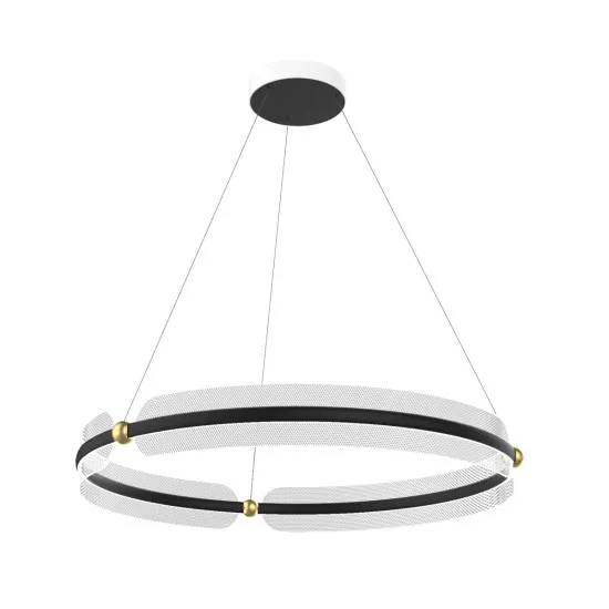 Italux Faris  fekete-arany LED függesztett lámpa (IT-PND-62738-53W-3K-BK-GD) LED 1 izzós IP20