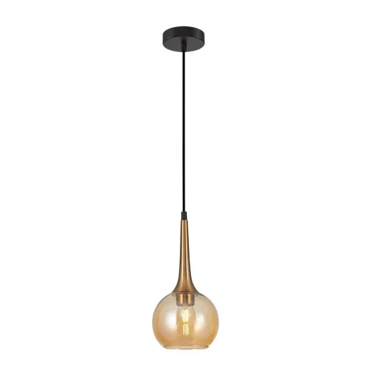 Italux Favera  bronz függesztett lámpa (IT-PND-42361-1-BRO-AMB) E27 1 izzós IP20