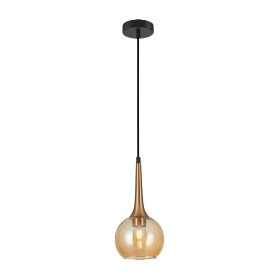 Italux Favera  bronz függesztett lámpa (IT-PND-42361-1-BRO-AMB) E27 1 izzós IP20